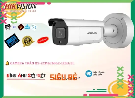 Lắp đặt camera tân phú Camera IP POE Hikvision DS-2CD2626G2-IZSU/SL Mẫu Đẹp