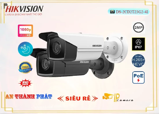 Lắp đặt camera tân phú Camera Hikvision DS-2CD2T23G2-4I Tiết Kiệm