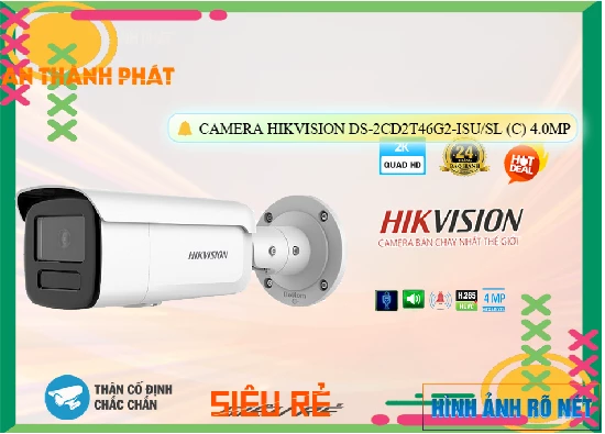 Lắp đặt camera tân phú DS-2CD2T46G2-ISU/SL(C) Camera Thiết kế Đẹp  Hikvision