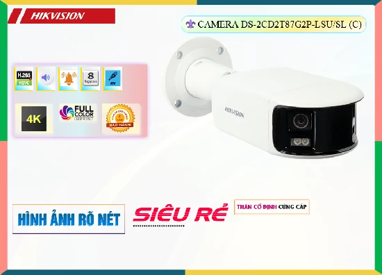 Lắp đặt camera tân phú ❂  DS-2CD2T87G2P-LSU/SL(C) Camera Hikvision Giá rẻ