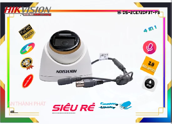 Lắp đặt camera tân phú Hikvision DS-2CE72DF3T-FS Sắc Nét