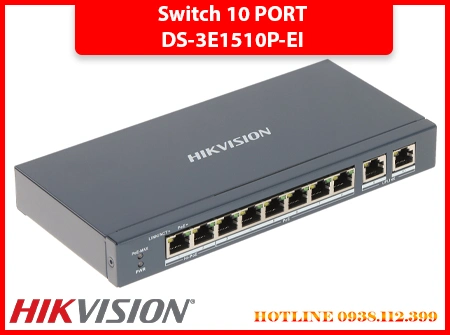 Lắp đặt camera Switch PoE 8 Cổng DS-3E1510P-EI