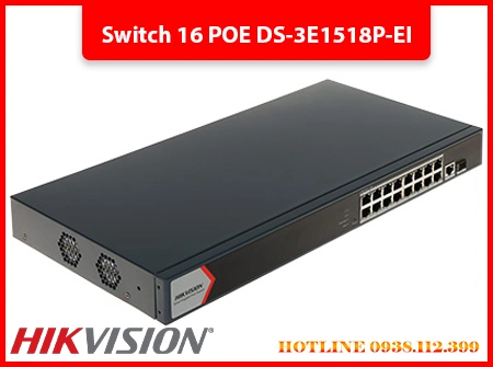Lắp đặt camera Switch DS-3E1518P-EI 16 Cổng