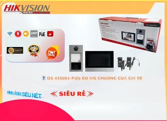 Lắp đặt camera tân phú Chuông Cửa Thông Minh Hikvision DS-KIS604-P(B)