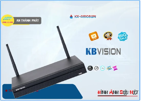 Lắp đặt camera tân phú KX-A8108WNThiết Bị Ghi Hình Sắt Nét  KBvision