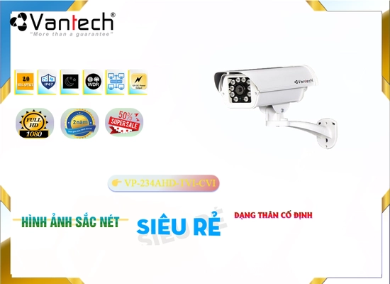 Lắp đặt camera tân phú Camera An Ninh VanTech VP-234AHD/TVI/CVI Đang giảm giá