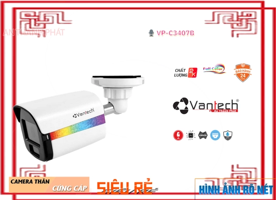 Lắp đặt camera tân phú VP-C3407B Camera IP POE đang khuyến mãi VanTech