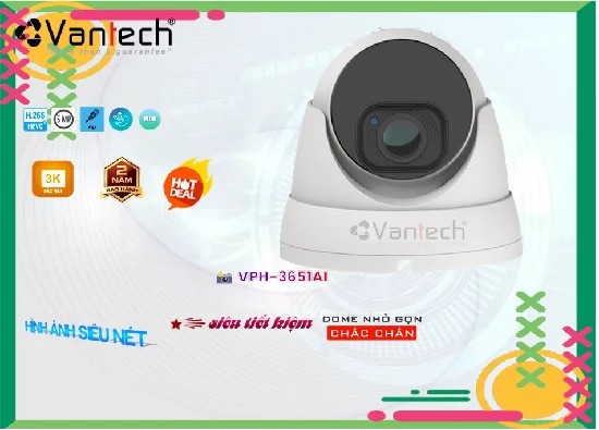 Lắp đặt camera tân phú VPH-3651AI Sắc Nét VanTech