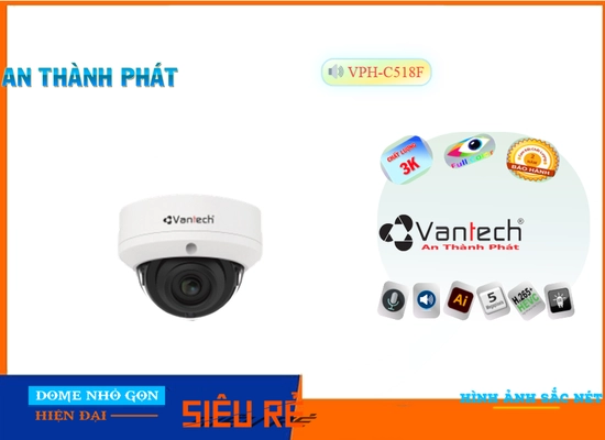 Lắp đặt camera tân phú VPH-C518F Camera HD IP VanTech