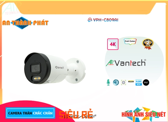 Lắp đặt camera tân phú VPH-C809AI Hình Ảnh Đẹp VanTech