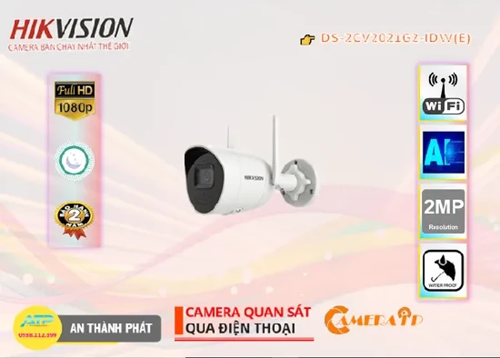 Lắp đặt camera tân phú Camera An Ninh  Hikvision DS-2CV2021G2-IDW(E) Sắt Nét