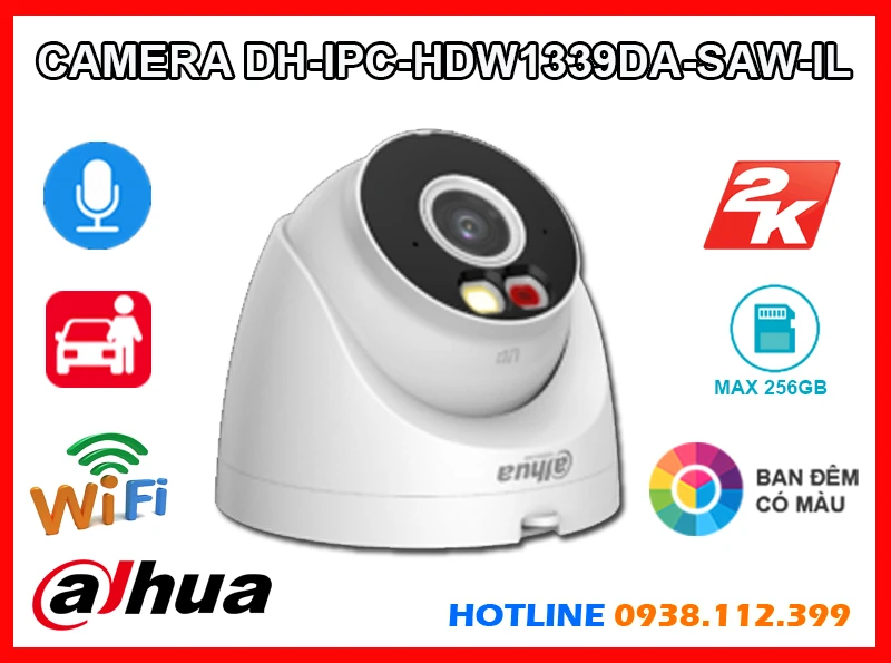Lắp đặt camera DH-IPC-HDW1339DA-SAW-IL Camera Dahua (3MP)