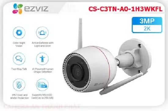 Lắp đặt camera tân phú ❂  CS-C3TN-A0-1H3WKFL Camera Wifi Ezviz