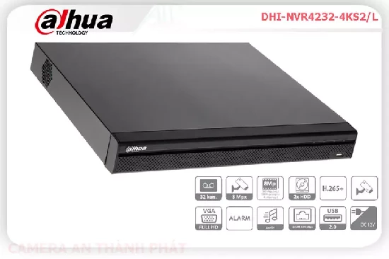 Lắp đặt camera tân phú ☑ Đầu Thu  Dahua DHI-NVR4232-4KS2/L
