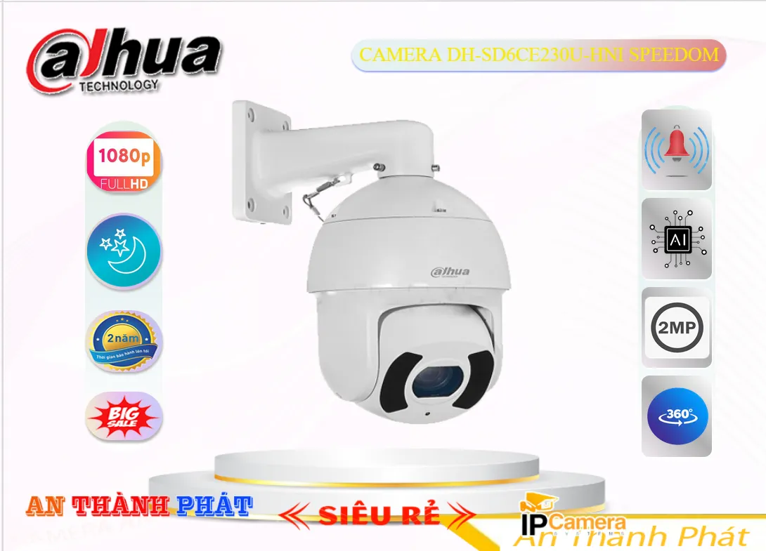 DH-SD6CE230U-HNI Camera Speedom Thông Minh,Giá DH-SD6CE230U-HNI,DH-SD6CE230U-HNI Giá Khuyến Mãi,bán DH-SD6CE230U-HNI