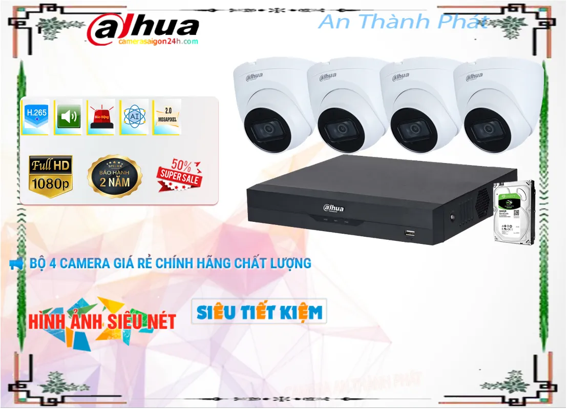 Gói camera độ phân giải cao Dahua, Gói camera Dahua cho shop, Camera Dahua cửa hàng độ phân giải cao, Camera giám sát
