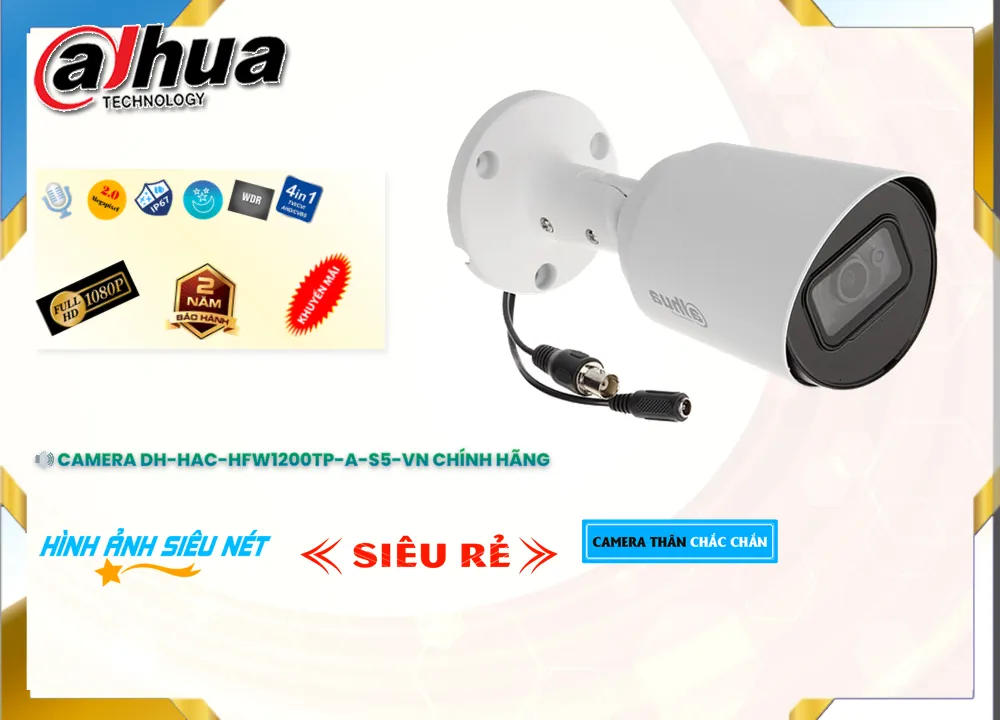 DH HAC HFW1200TP A S5 VN,Camera Dahua DH-HAC-HFW1200TP-A-S5-VN,Chất Lượng DH-HAC-HFW1200TP-A-S5-VN,Giá HD Anlog