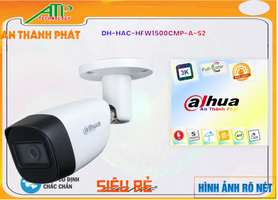 DH-HAC-HFW1500CMP-A-S2 Camera Sắc Nét Dahua ✨,DH-HAC-HFW1500CMP-A-S2 Giá Khuyến Mãi, Công Nghệ HD