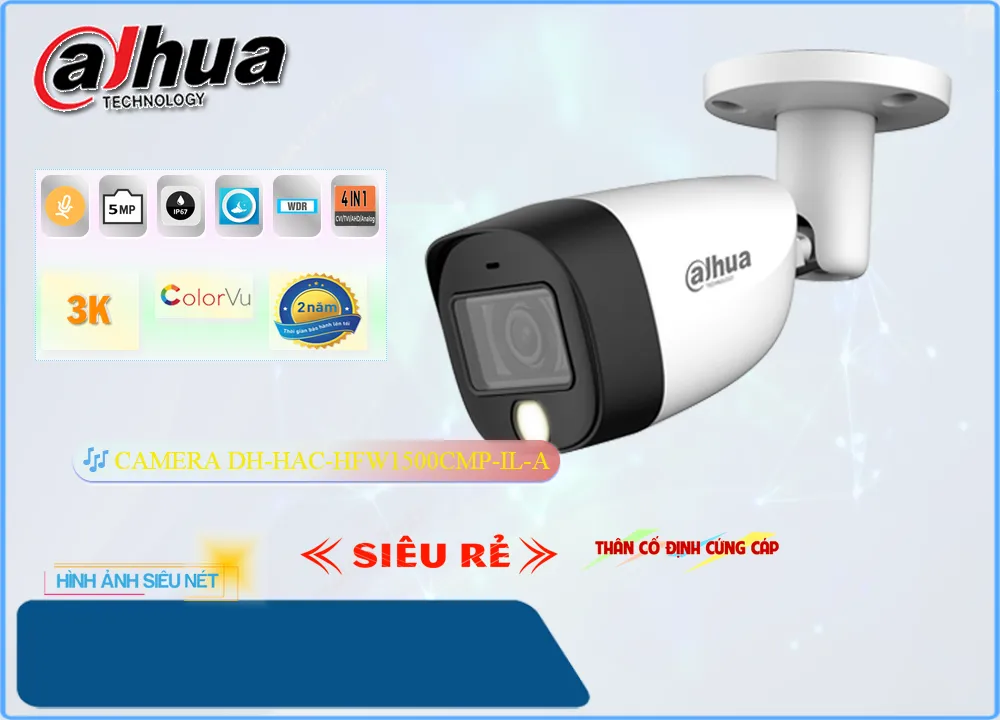 Camera Dahua DH-HAC-HFW1500CMP-IL-A,DH-HAC-HFW1500CMP-IL-A Giá Khuyến Mãi, Công Nghệ HD DH-HAC-HFW1500CMP-IL-A Giá