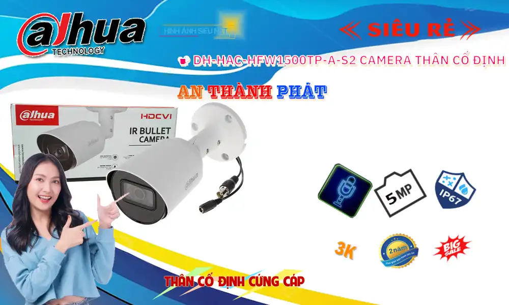 Camera Dahua DH-HAC-HFW1500TP-A-S2 Mẫu Đẹp Camera Dahua DH-HAC-HFW1500TP-A-S2 Mẫu Đẹp