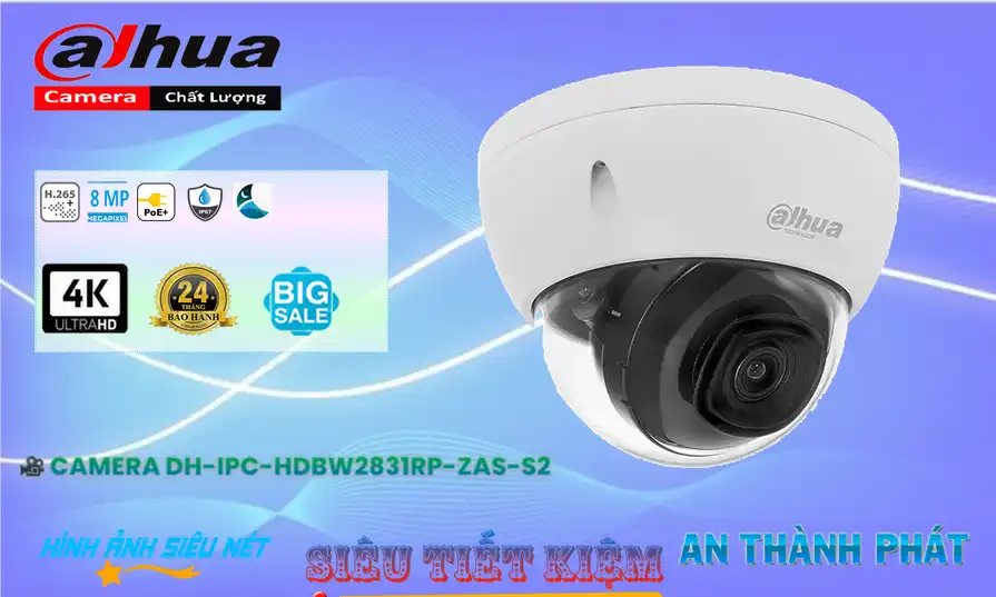 Camera Dahua Thiết kế Đẹp DH-IPC-HDBW2831RP-ZAS-S2 Camera Dahua Thiết kế Đẹp DH-IPC-HDBW2831RP-ZAS-S2