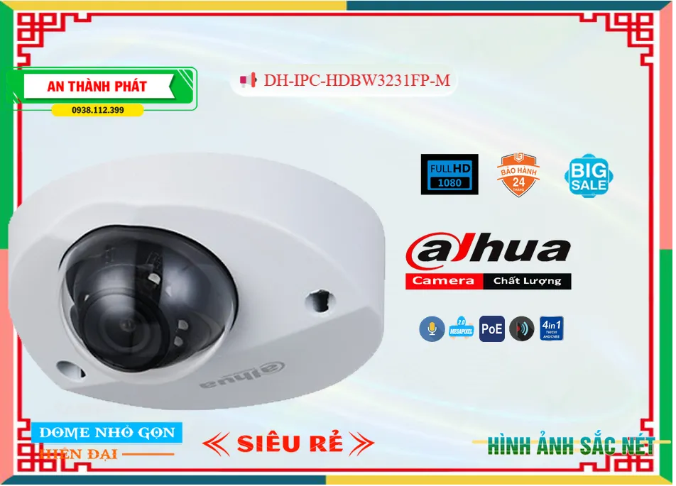 DH IPC HDBW3231FP M,Camera Dahua DH-IPC-HDBW3231FP-M,Chất Lượng DH-IPC-HDBW3231FP-M,Giá Công Nghệ IP