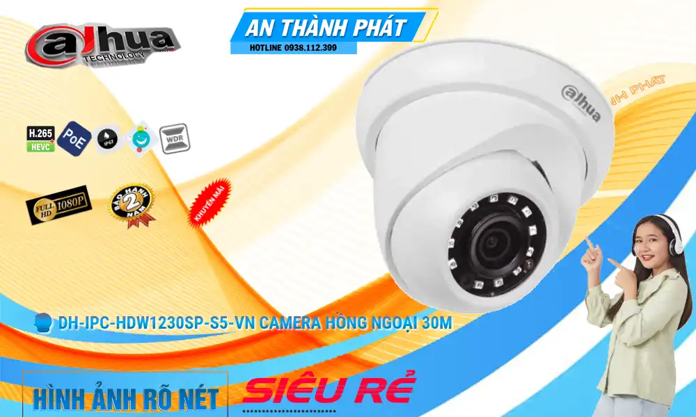 DH-IPC-HDW1230SP-S5-VN Sắc Nét Dahua ✪ DH-IPC-HDW1230SP-S5-VN Sắc Nét Dahua ✪