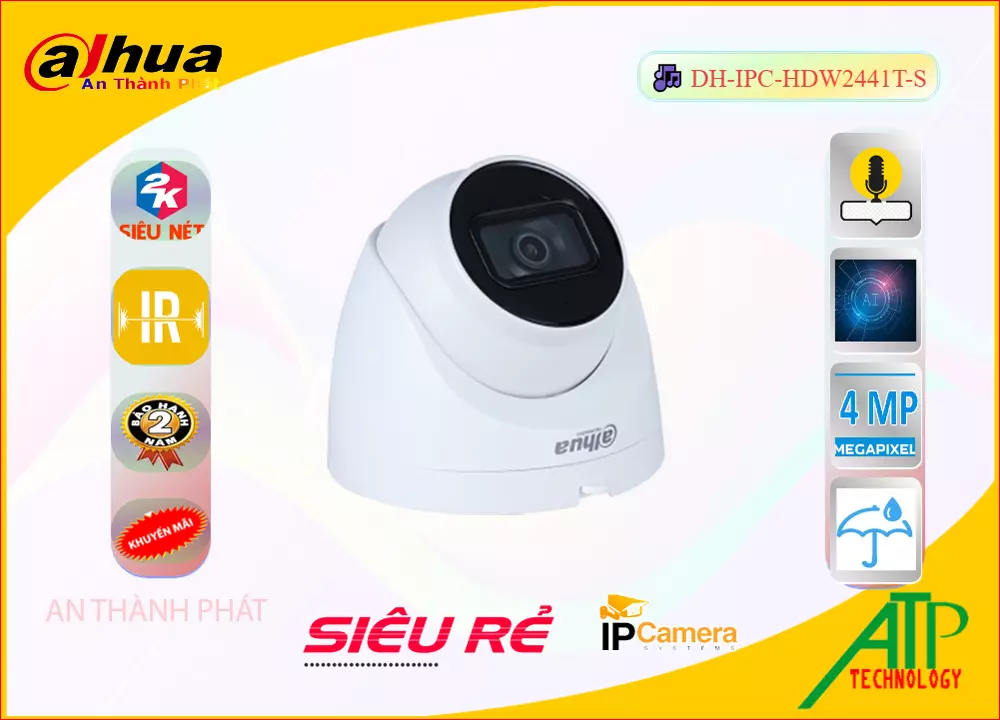 Camera DH-IPC-HDW2441T-S Công nghệ Ai,Giá DH-IPC-HDW2441T-S,DH-IPC-HDW2441T-S Giá Khuyến Mãi,bán Dahua