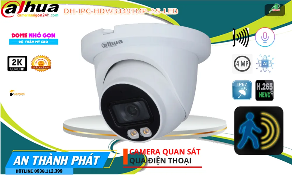 chức năng nổi bật camera ip Dahua DH-IPC-HDW3449TMP-AS-LED