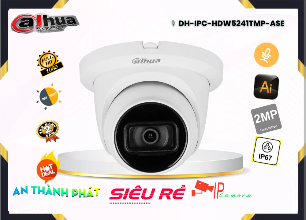 Camera Dahua DH-IPC-HDW5241TMP-ASE,DH-IPC-HDW5241TMP-ASE Giá Khuyến Mãi, IP POEDH-IPC-HDW5241TMP-ASE Giá