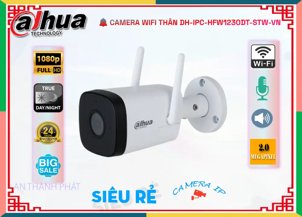 DH IPC HFW1230DT STW VN,Camera Dahua DH-IPC-HFW1230DT-STW-VN,Chất Lượng DH-IPC-HFW1230DT-STW-VN,Giá Wifi IP