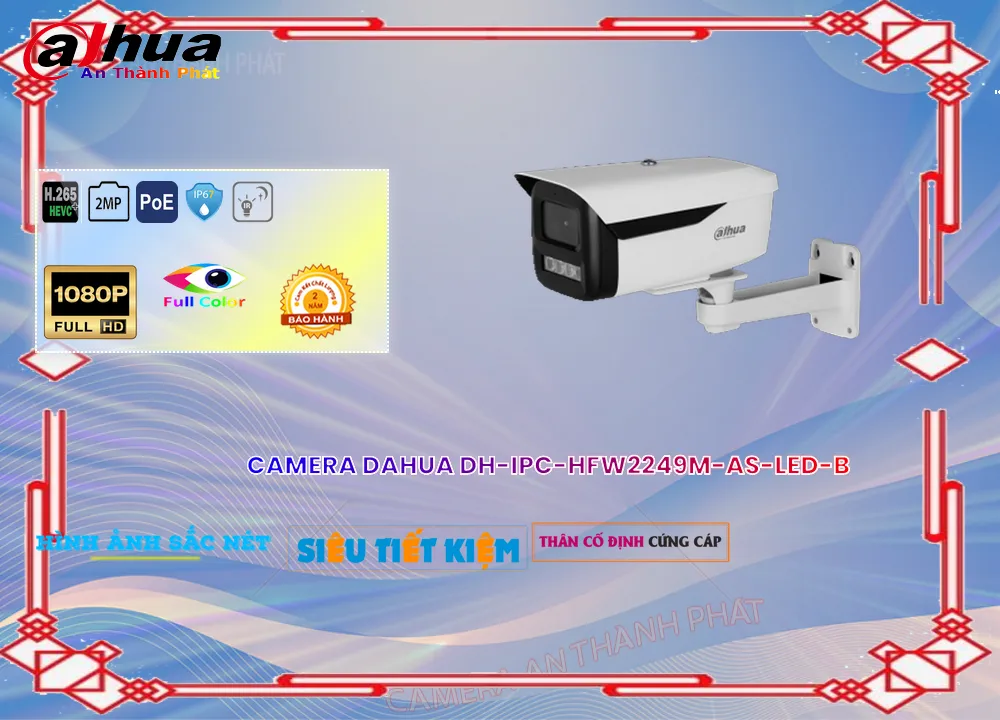 Camera Dahua DH-IPC-HFW2249M-AS-LED-B,DH-IPC-HFW2249M-AS-LED-B Giá Khuyến Mãi, Công Nghệ IP DH-IPC-HFW2249M-AS-LED-B