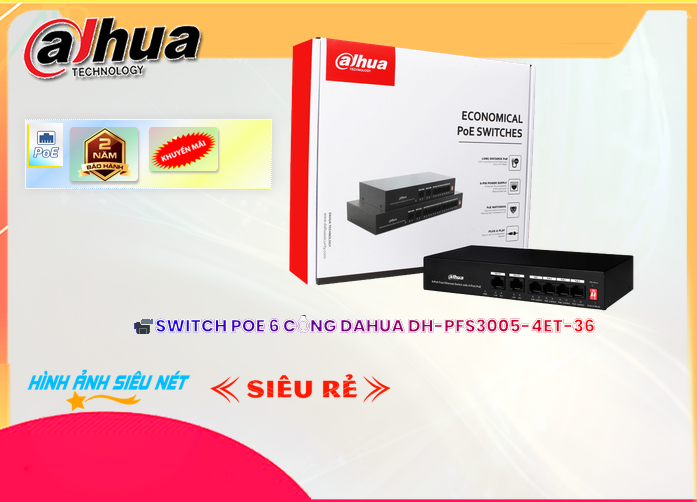 Switch chia mạng,DH PFS3006 4ET 36,Giá Bán ,DH-PFS3006-4ET-36 Giá Khuyến Mãi,DH-PFS3006-4ET-36 Giá rẻ,DH-PFS3006-4ET-36