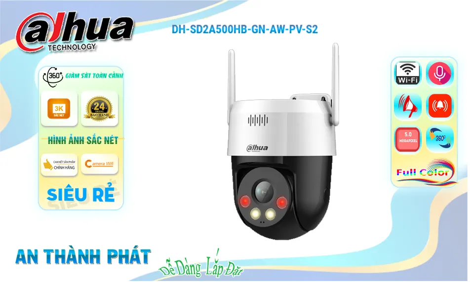 Camera An Ninh  Dahua DH-SD2A500HB-GN-AW-PV-S2 Thiết kế Đẹp