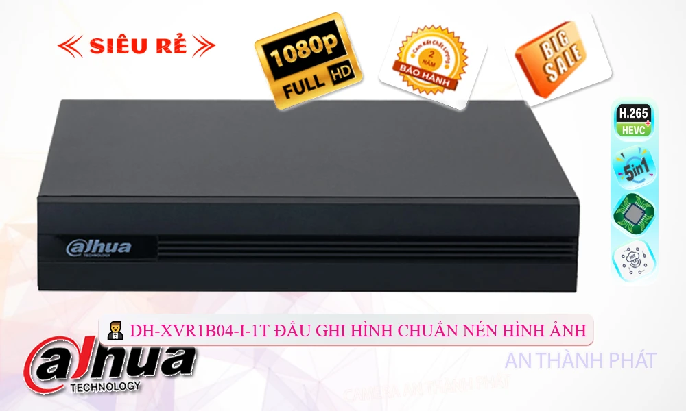 Đầu Ghi Dahua Giá rẻ DH-XVR1B04-I-1T Đầu Ghi Dahua Giá rẻ DH-XVR1B04-I-1T