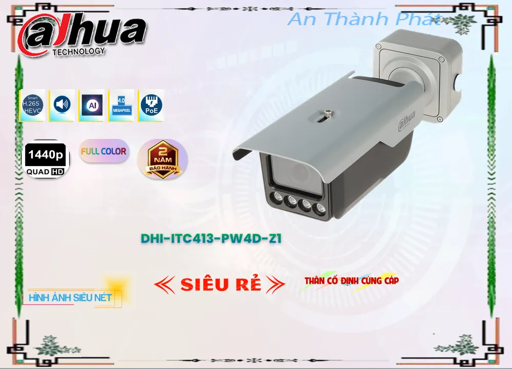 Camera Dahua DHI-ITC413-PW4D-IZ1,DHI-ITC413-PW4D-IZ1 Giá Khuyến Mãi, Ip Sắc Nét DHI-ITC413-PW4D-IZ1 Giá