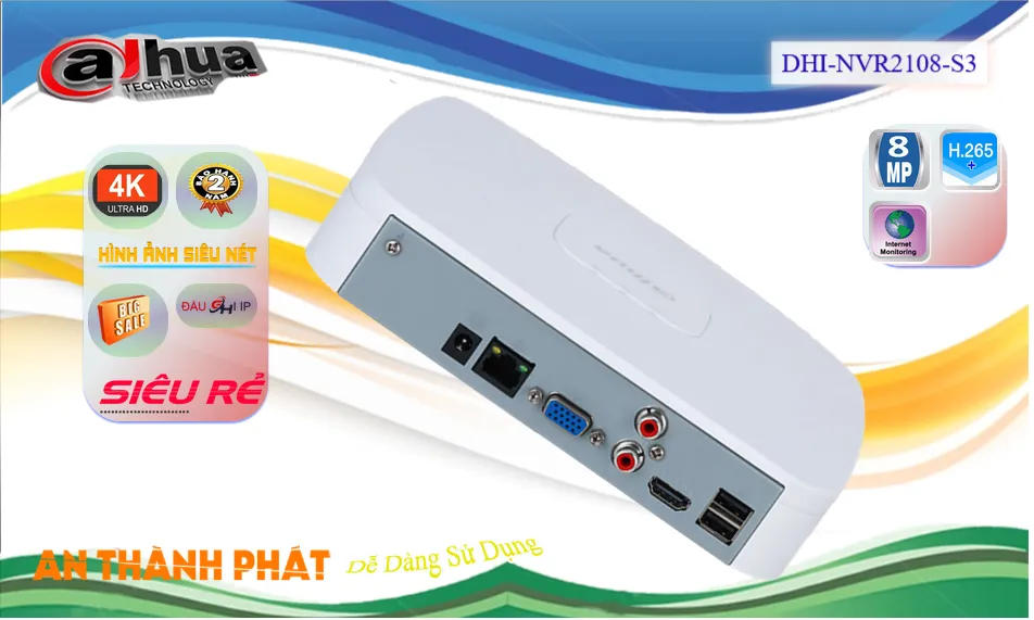 Đầu Thu KTS Dahua DHI-NVR2108-S3 Chức Năng Cao Cấp Đầu Thu KTS Dahua DHI-NVR2108-S3 Chức Năng Cao Cấp