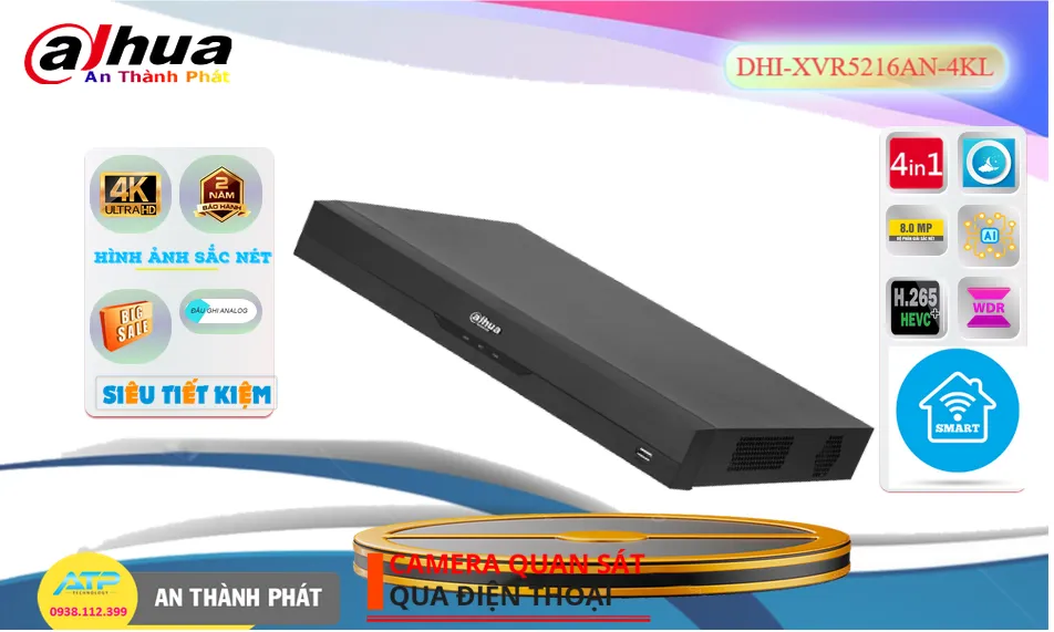 Đầu Ghi Camera DHI-XVR5216AN-4KL Dahua Chất Lượng Đầu Ghi Camera DHI-XVR5216AN-4KL Dahua Chất Lượng