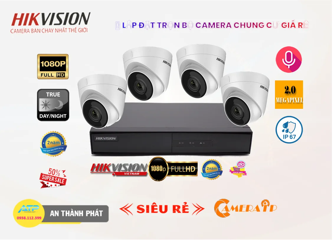 Lắp camera cửa hàng, 4 kênh IP Hikvision, camera 4 kênh Hikvision, lắp đặt camera IP Hikvision, giá camera IP