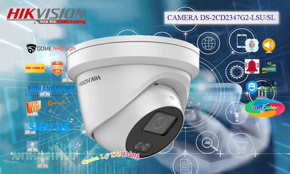 Camera Hikvision DS-2CD2347G2-LSU/SL Tiết Kiệm Camera Hikvision DS-2CD2347G2-LSU/SL Tiết Kiệm