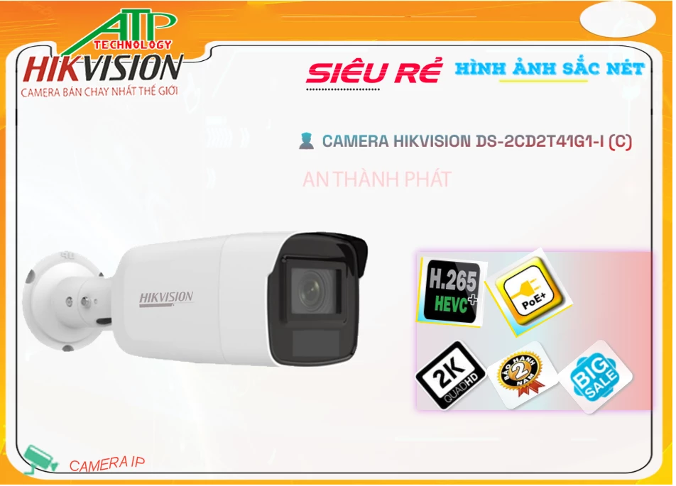 DS 2CD2T41G1 I(C),Camera Hikvision DS-2CD2T41G1-I(C),Chất Lượng DS-2CD2T41G1-I(C),Giá Công Nghệ POE