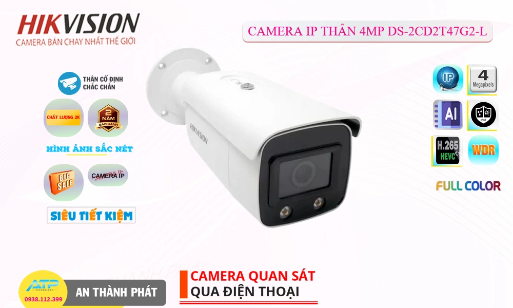 Camera Giá Rẻ Hikvision DS-2CD2T47G2-L HD IP Giá tốt Camera Giá Rẻ Hikvision DS-2CD2T47G2-L HD IP Giá tốt