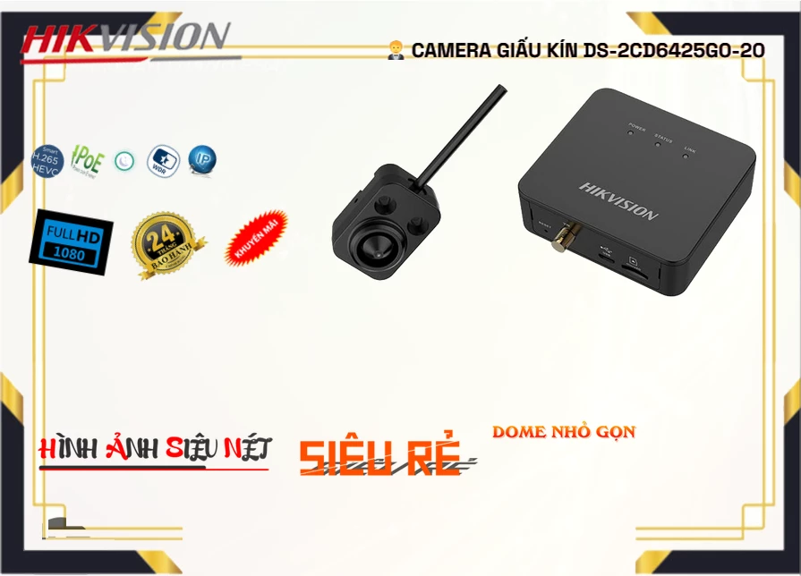 Camera  Hikvision Thiết kế Đẹp DS-2CD6425G0-20