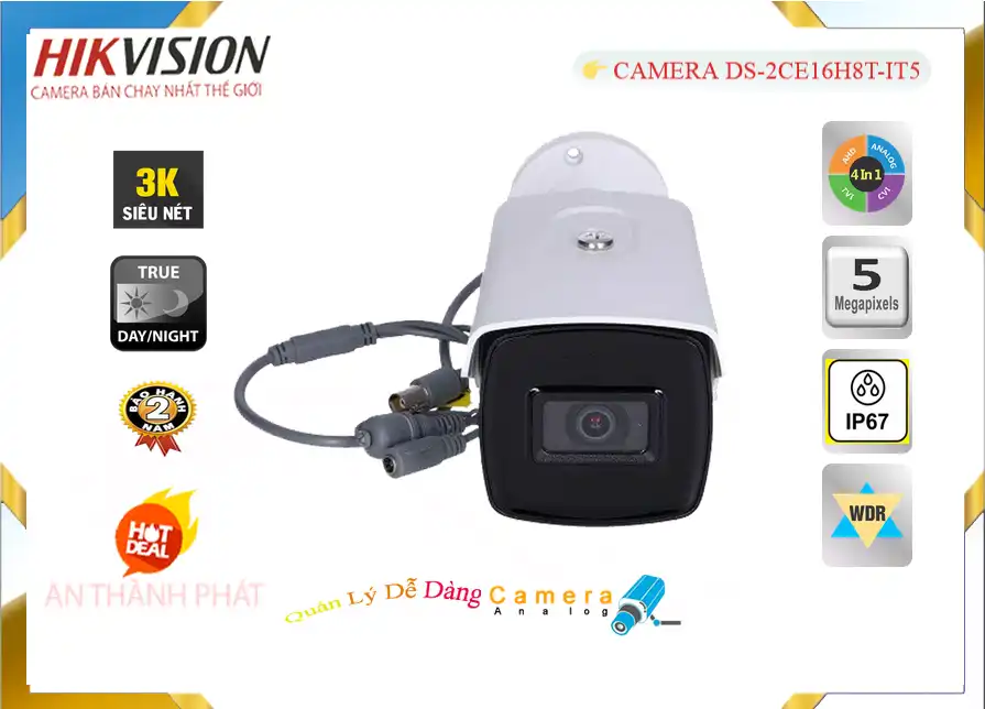 Camera DS-2CE16H8T-IT5 Hikvision Thiết kế Đẹp ❂