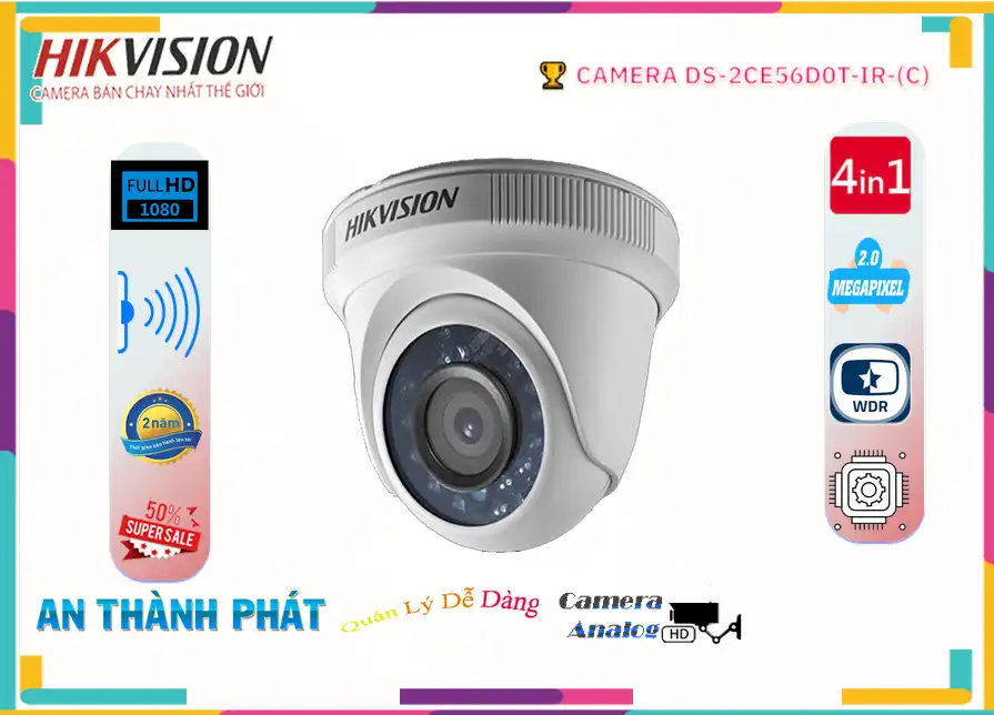 Camera Hikvision DS-2CE56D0T-IR(C),DS-2CE56D0T-IR(C) Giá Khuyến Mãi, HD DS-2CE56D0T-IR(C) Giá rẻ,DS-2CE56D0T-IR(C) Công