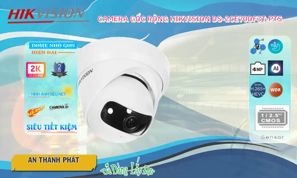DS-2CE70DF3T-PTS Camera Hikvision Thiết kế Đẹp