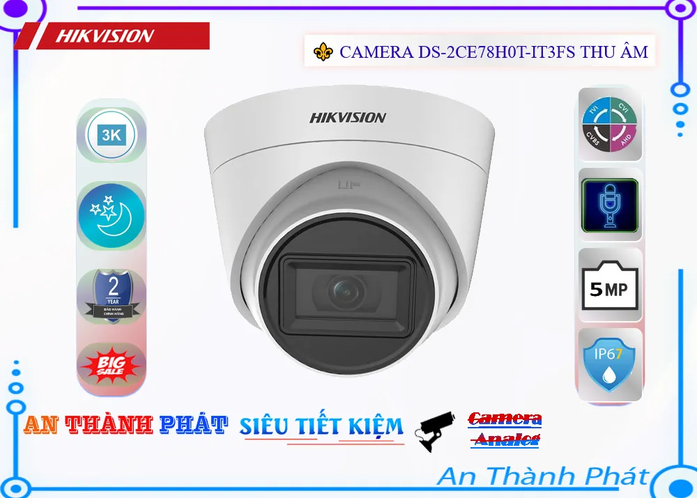 Camera DS-2CE78H0T-IT3FS Độ Nét Cao,DS-2CE78H0T-IT3FS Giá rẻ,DS 2CE78H0T IT3FS,Chất Lượng DS-2CE78H0T-IT3FS Hình Ảnh