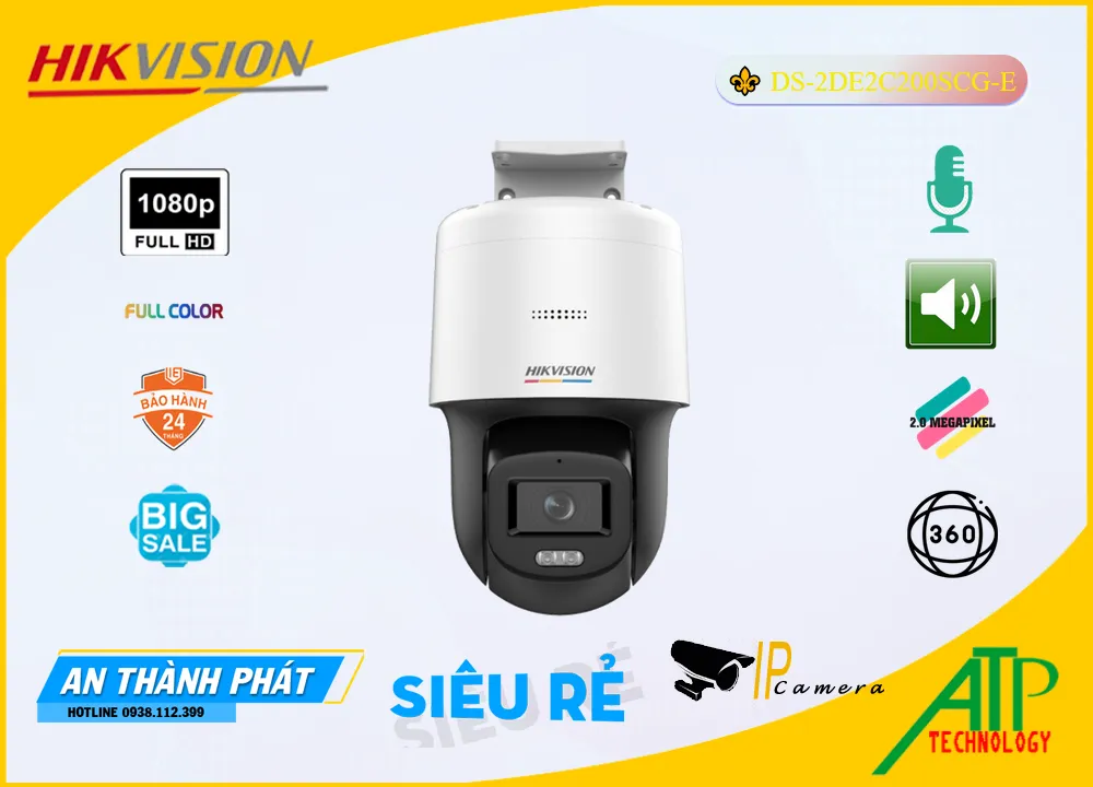 Camera Hikvision DS-2DE2C200SCG-E,Giá DS-2DE2C200SCG-E,DS-2DE2C200SCG-E Giá Khuyến Mãi,bán Camera Hikvision Thiết kế