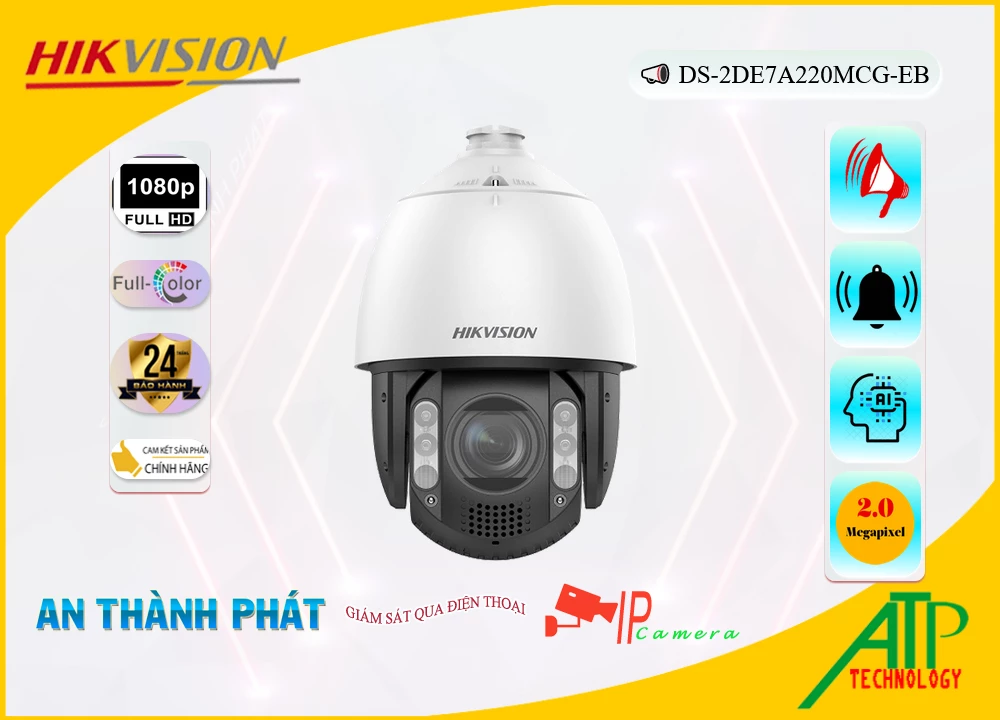 Camera An Ninh  Hikvision DS-2DE7A220MCG-EB Thiết kế Đẹp