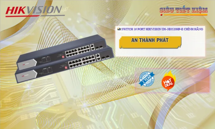 Switch Hikvision 16 cổng DS-3E0520HP-E Switch Hikvision 16 cổng DS-3E0520HP-E